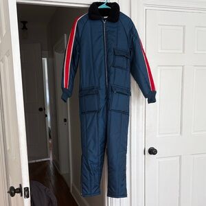 JC Penny vintage snow suit  with Red and White Stripes 4